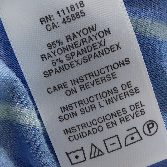 MICHAEL Michael Kors Long Striped Blouse with Capped Sleeves, EUC - Picture 5 of 8